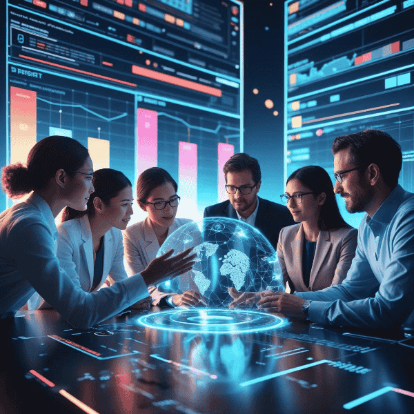 Data Intelligence & Analytics Automation - AI Concept Image for Services (600 x 600 px) Data Intelligence & Analytics Automation - AI Concept Image for Services (600 x 600 px)